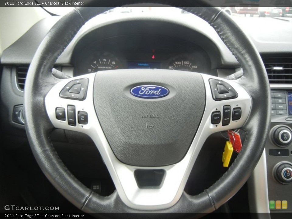 Charcoal Black Interior Steering Wheel for the 2011 Ford Edge SEL #59428031
