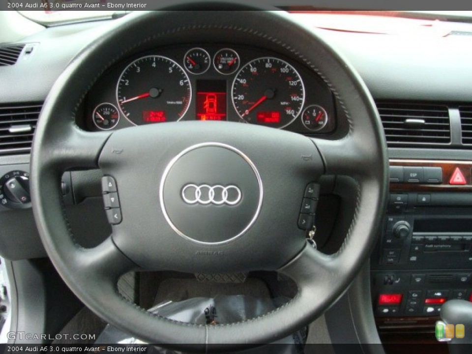 Ebony Interior Steering Wheel for the 2004 Audi A6 3.0 quattro Avant #59428841