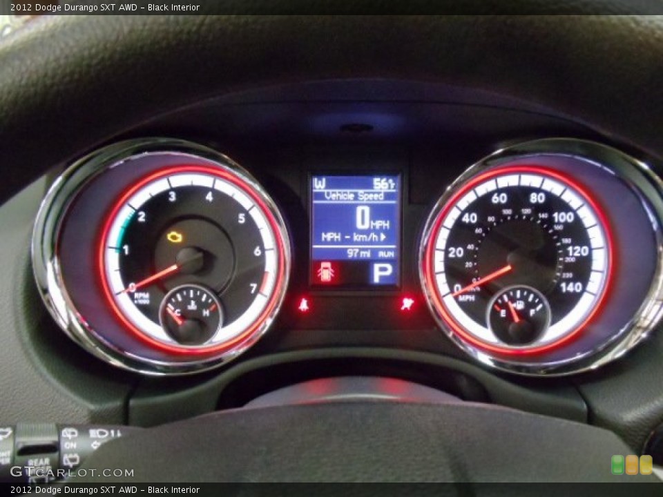 Black Interior Gauges for the 2012 Dodge Durango SXT AWD #59432228