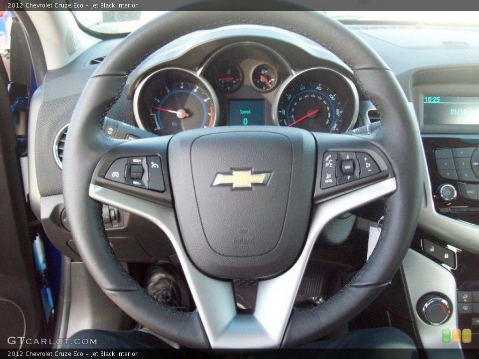 Jet Black Interior Steering Wheel for the 2012 Chevrolet Cruze Eco #59433092