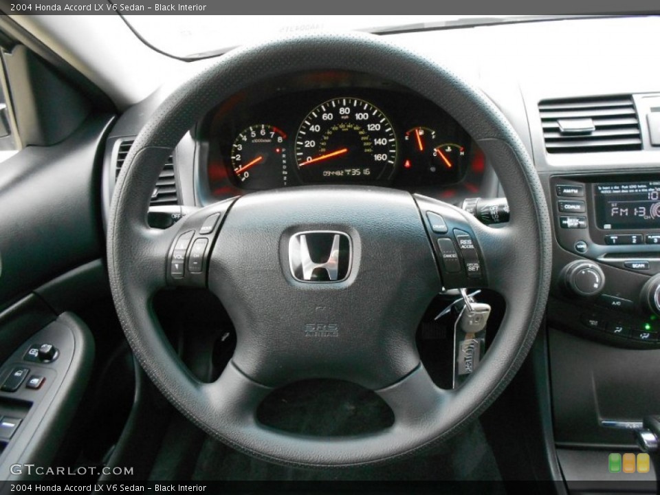 Black Interior Steering Wheel for the 2004 Honda Accord LX V6 Sedan #59441885