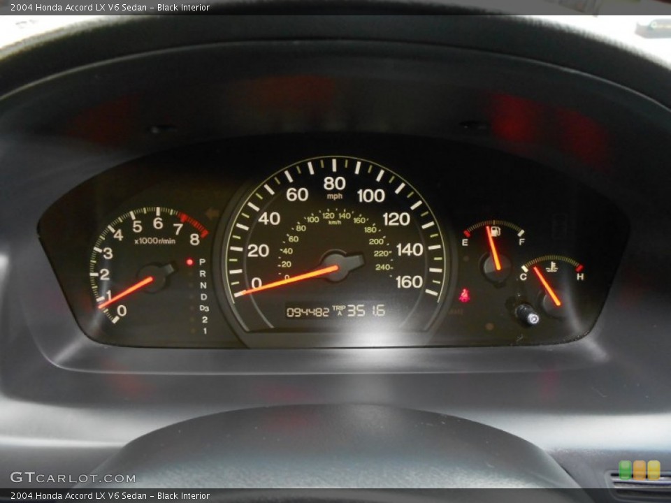 Black Interior Gauges for the 2004 Honda Accord LX V6 Sedan #59441930