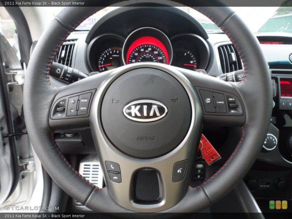 Black Sport Interior Steering Wheel for the 2011 Kia Forte Koup SX #59451203