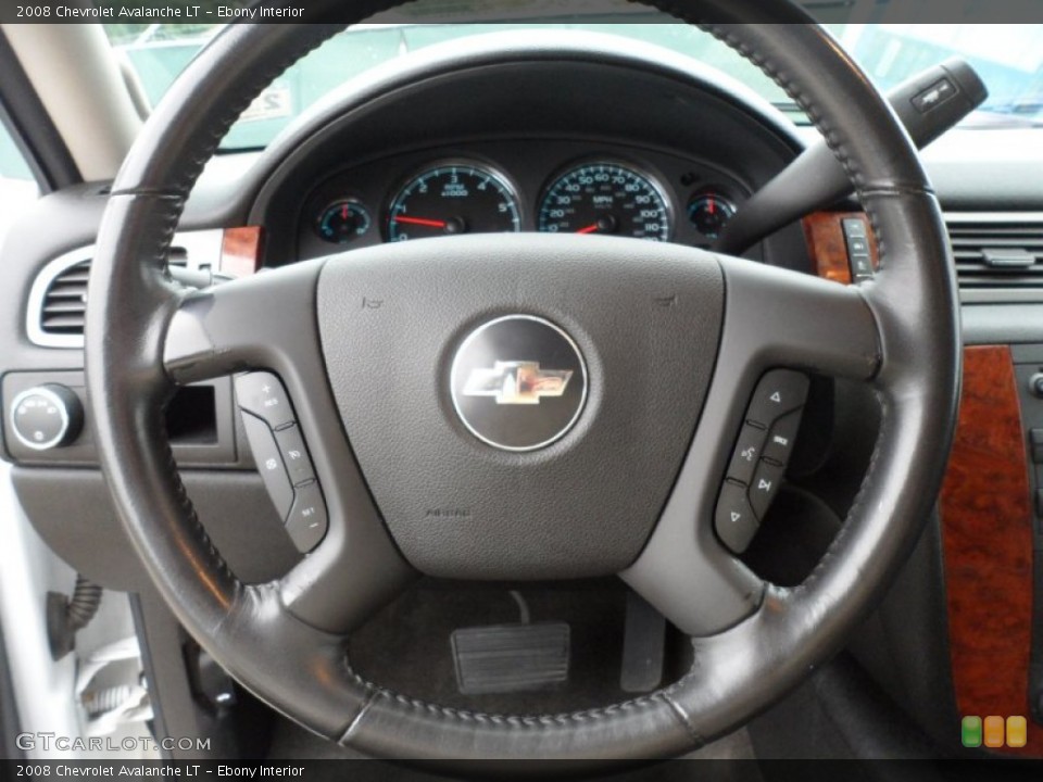 Ebony Interior Steering Wheel for the 2008 Chevrolet Avalanche LT #59452373