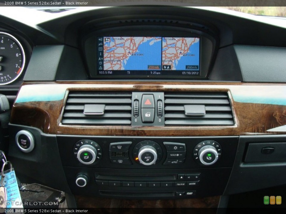 Black Interior Navigation for the 2008 BMW 5 Series 528xi Sedan #59455343