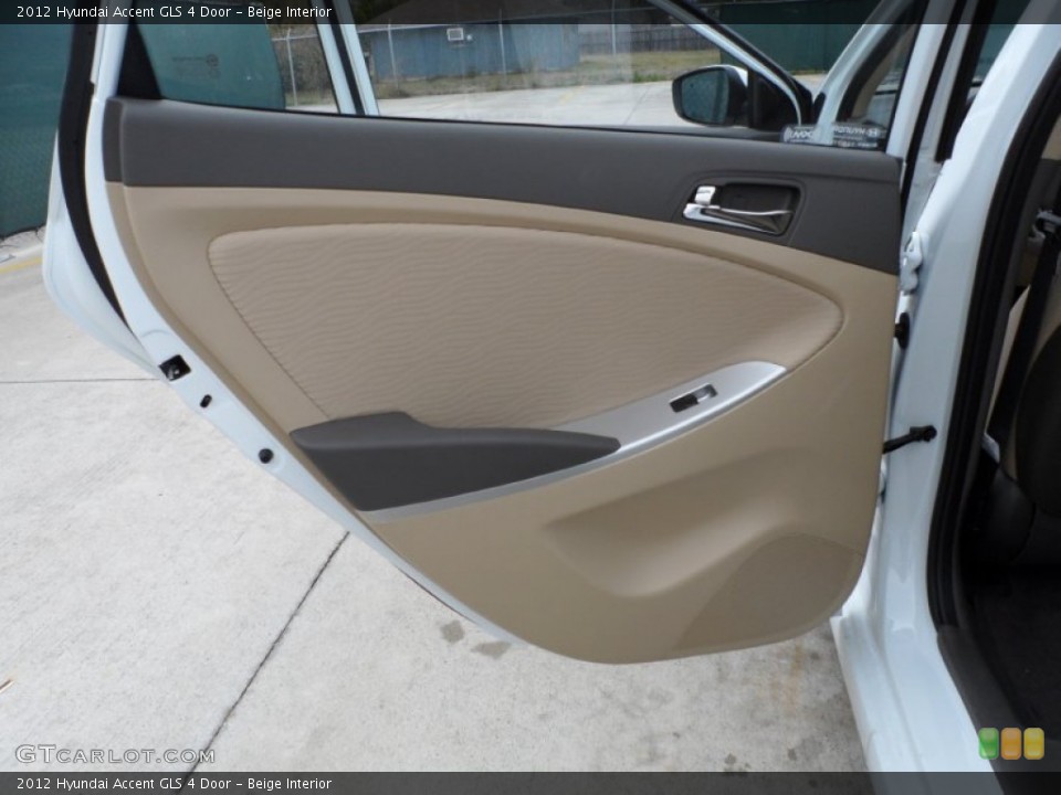Beige Interior Door Panel for the 2012 Hyundai Accent GLS 4 Door #59456336