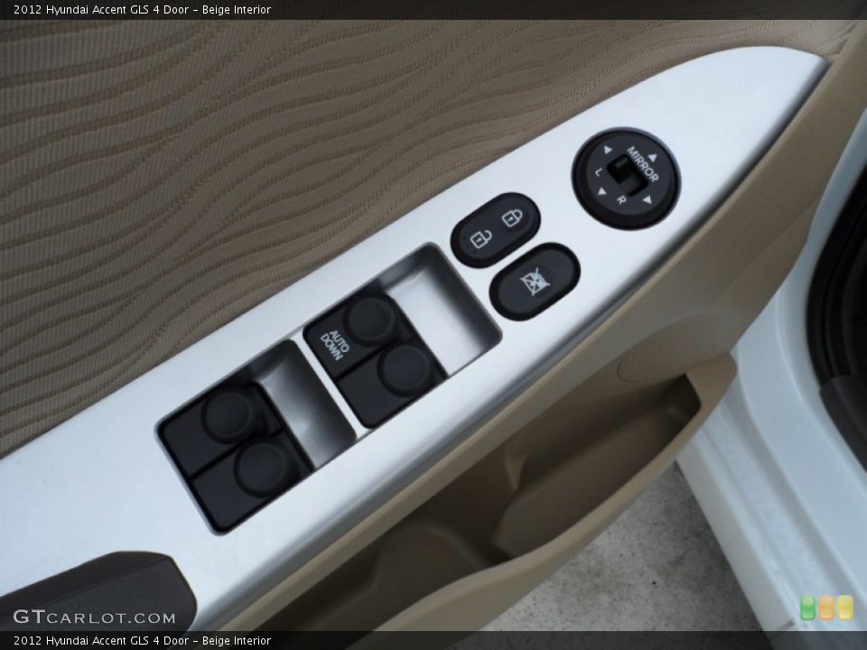 Beige Interior Controls for the 2012 Hyundai Accent GLS 4 Door #59456357