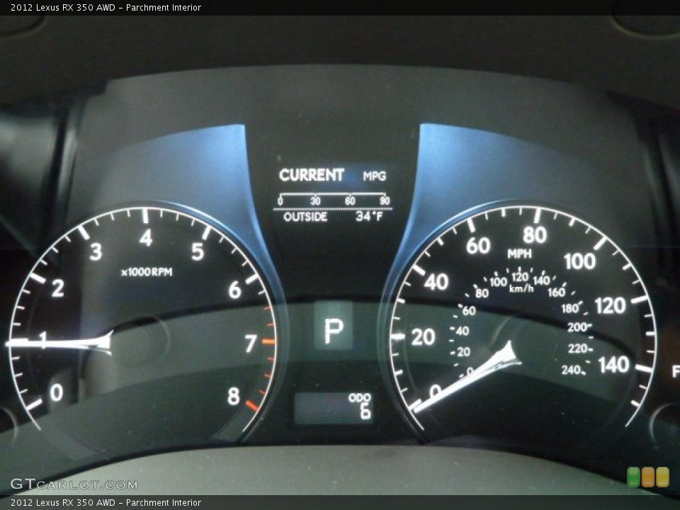 Parchment Interior Gauges for the 2012 Lexus RX 350 AWD #59463968