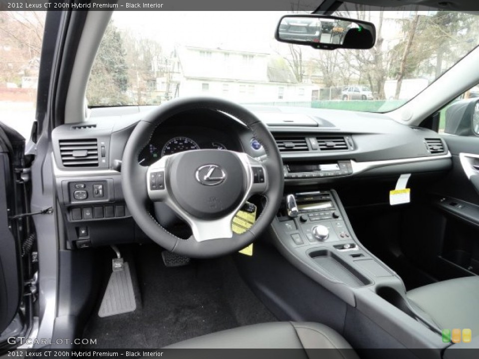 Black Interior Dashboard for the 2012 Lexus CT 200h Hybrid Premium #59464427