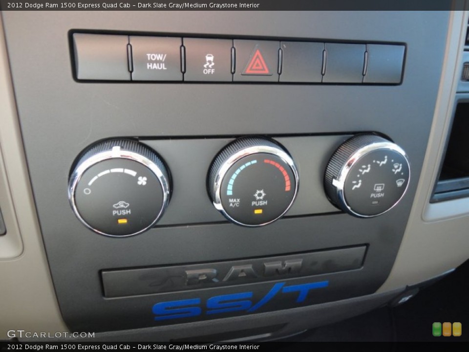 Dark Slate Gray/Medium Graystone Interior Controls for the 2012 Dodge Ram 1500 Express Quad Cab #59472512