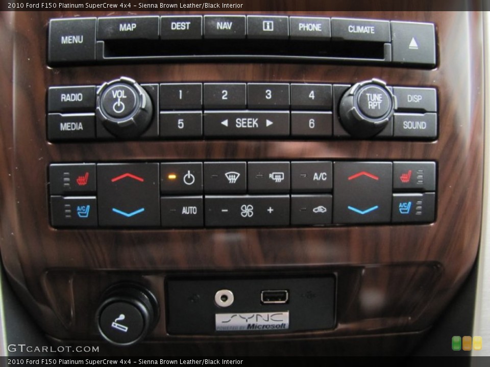 Sienna Brown Leather/Black Interior Controls for the 2010 Ford F150 Platinum SuperCrew 4x4 #59480626