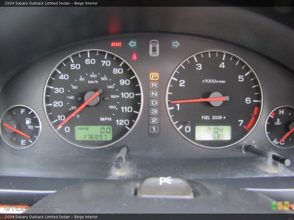 Beige Interior Gauges for the 2004 Subaru Outback Limited Sedan #59480881