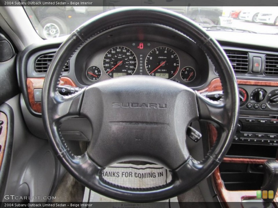 Beige Interior Steering Wheel for the 2004 Subaru Outback Limited Sedan #59480892