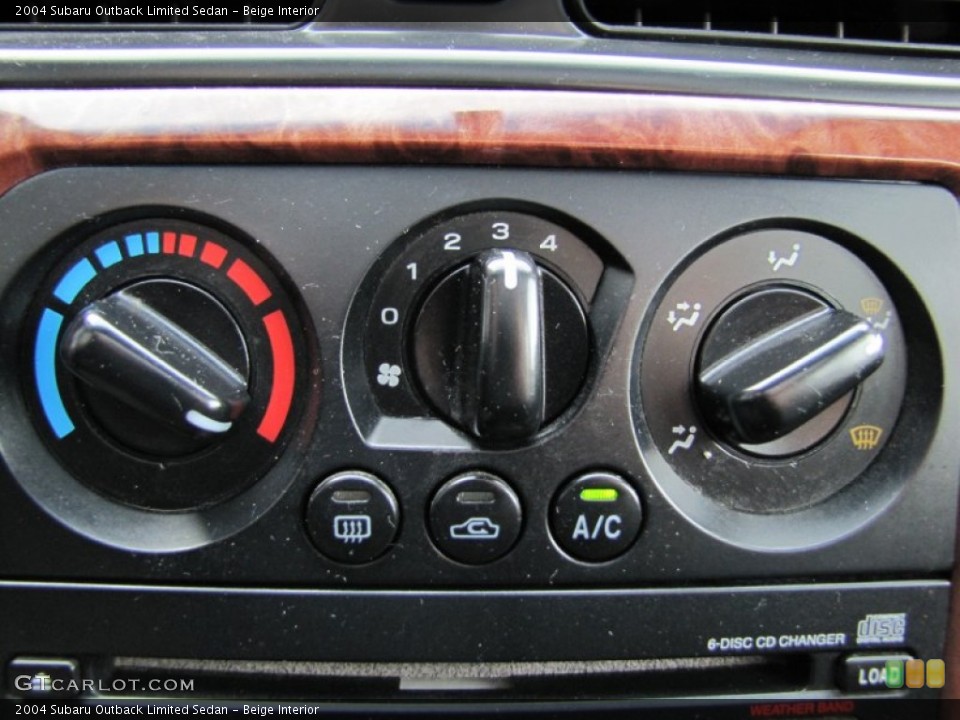 Beige Interior Controls for the 2004 Subaru Outback Limited Sedan #59480950