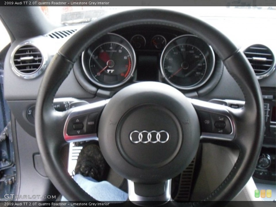 Limestone Grey Interior Steering Wheel for the 2009 Audi TT 2.0T quattro Roadster #59488697