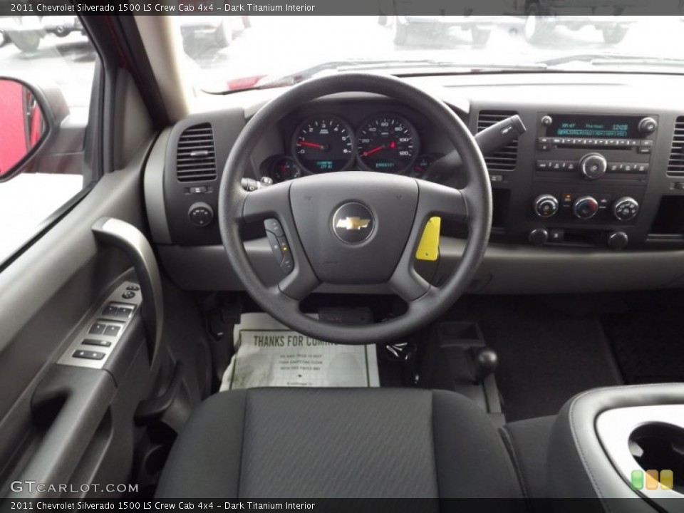 Dark Titanium Interior Dashboard for the 2011 Chevrolet Silverado 1500 LS Crew Cab 4x4 #59491750