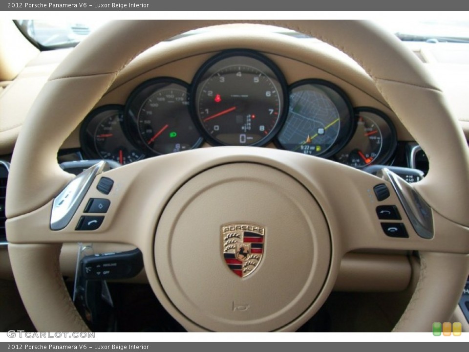 Luxor Beige Interior Steering Wheel for the 2012 Porsche Panamera V6 #59495387