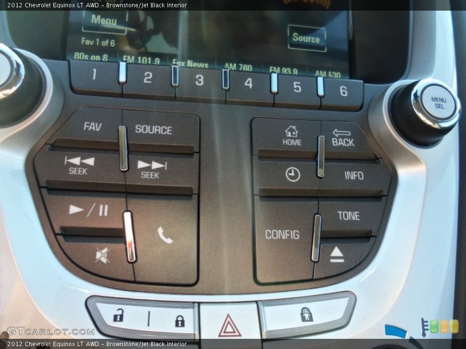 Brownstone/Jet Black Interior Controls for the 2012 Chevrolet Equinox LT AWD #59498280