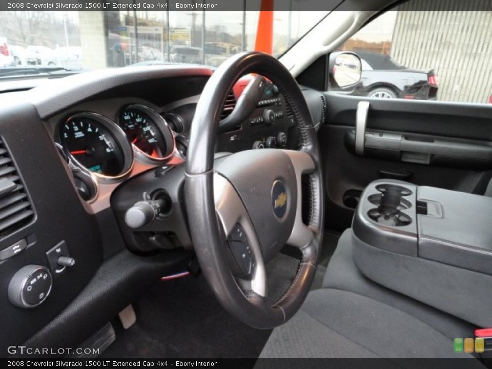 Ebony Interior Steering Wheel for the 2008 Chevrolet Silverado 1500 LT Extended Cab 4x4 #59498859