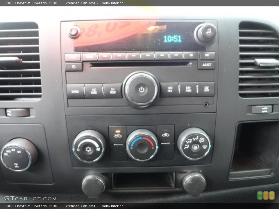 Ebony Interior Controls for the 2008 Chevrolet Silverado 1500 LT Extended Cab 4x4 #59498886