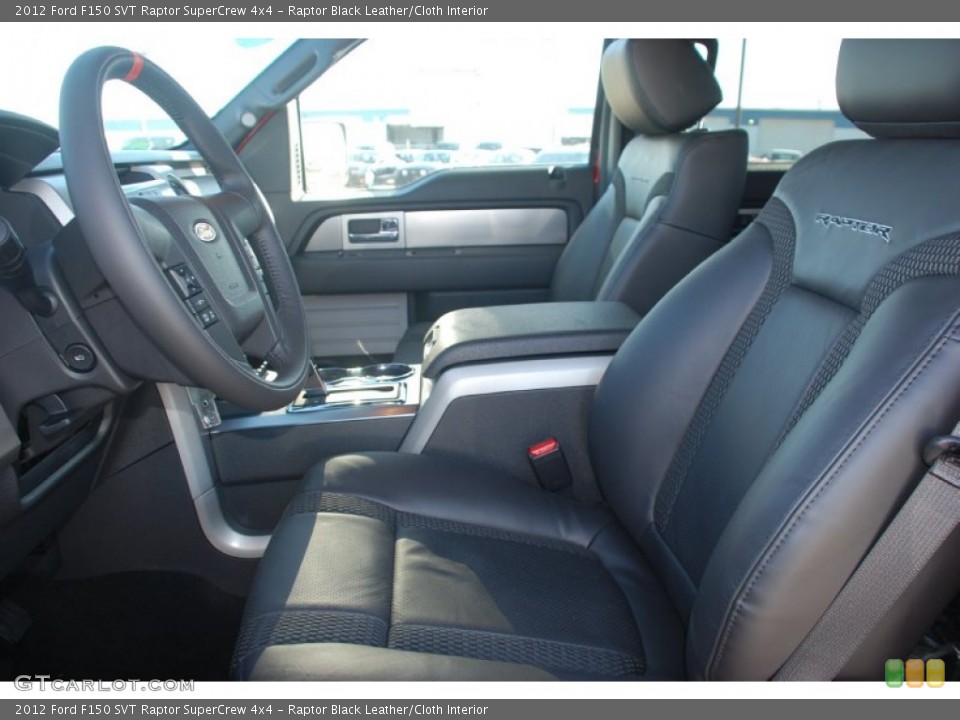 Raptor Black Leather/Cloth Interior Photo for the 2012 Ford F150 SVT Raptor SuperCrew 4x4 #59500686