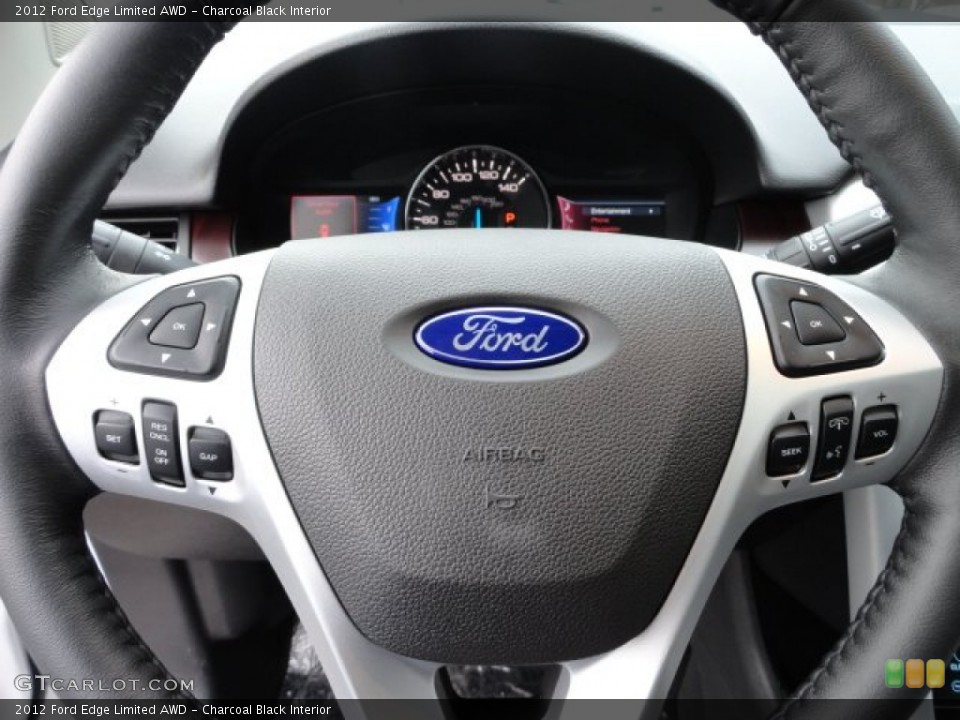 Charcoal Black Interior Steering Wheel for the 2012 Ford Edge Limited AWD #59500812