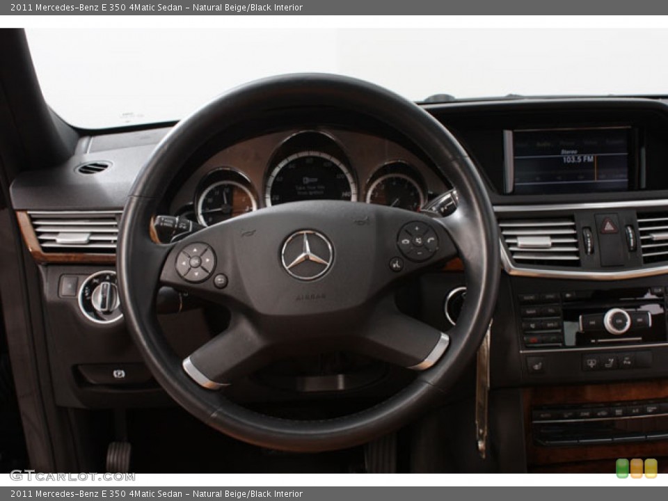 Natural Beige/Black Interior Steering Wheel for the 2011 Mercedes-Benz E 350 4Matic Sedan #59501967