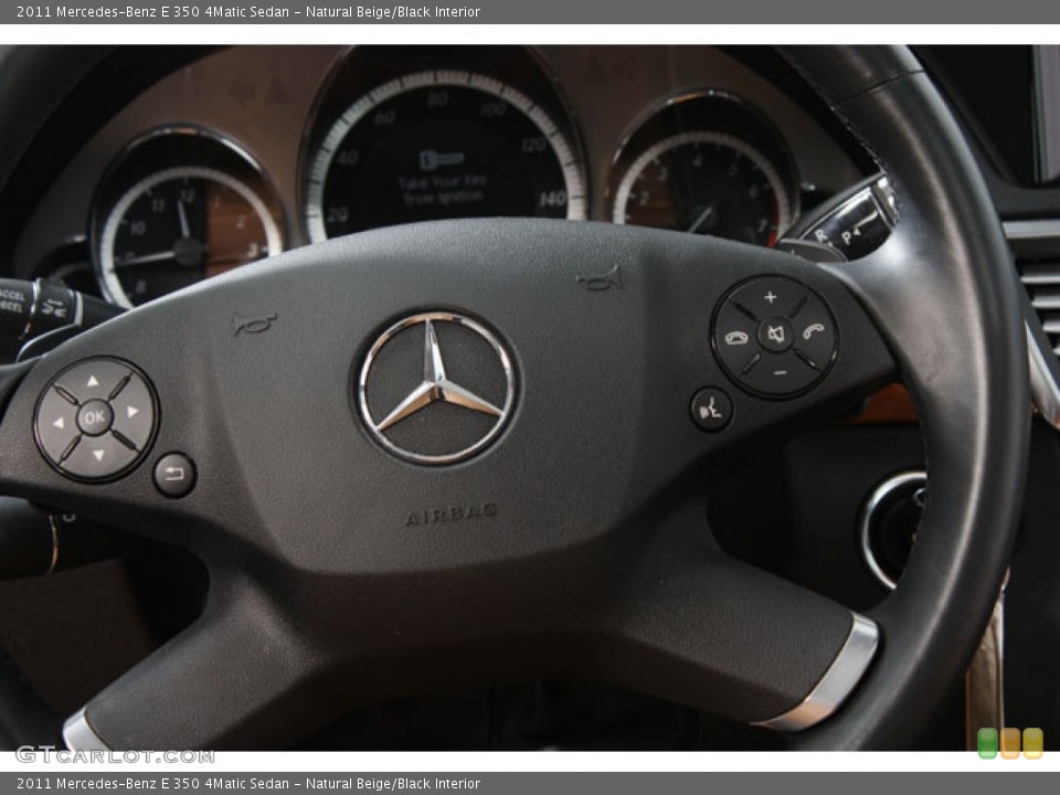 Natural Beige/Black Interior Steering Wheel for the 2011 Mercedes-Benz E 350 4Matic Sedan #59501979