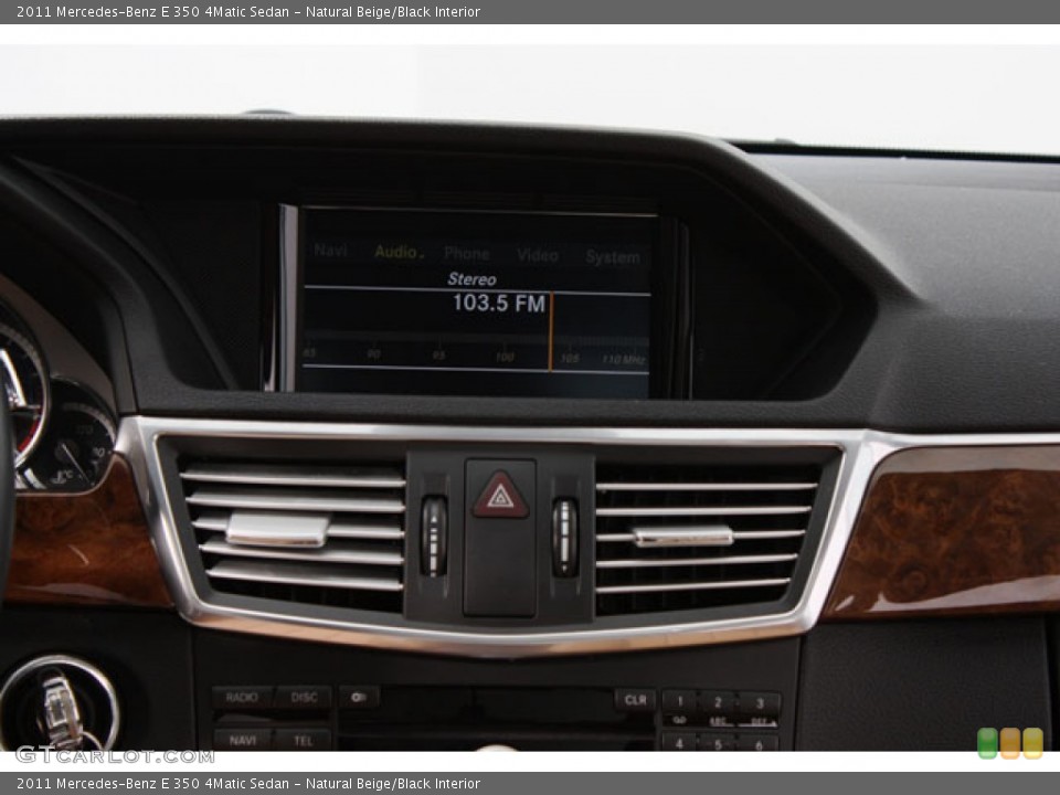 Natural Beige/Black Interior Controls for the 2011 Mercedes-Benz E 350 4Matic Sedan #59501994