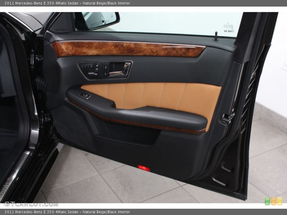 Natural Beige/Black Interior Door Panel for the 2011 Mercedes-Benz E 350 4Matic Sedan #59502009