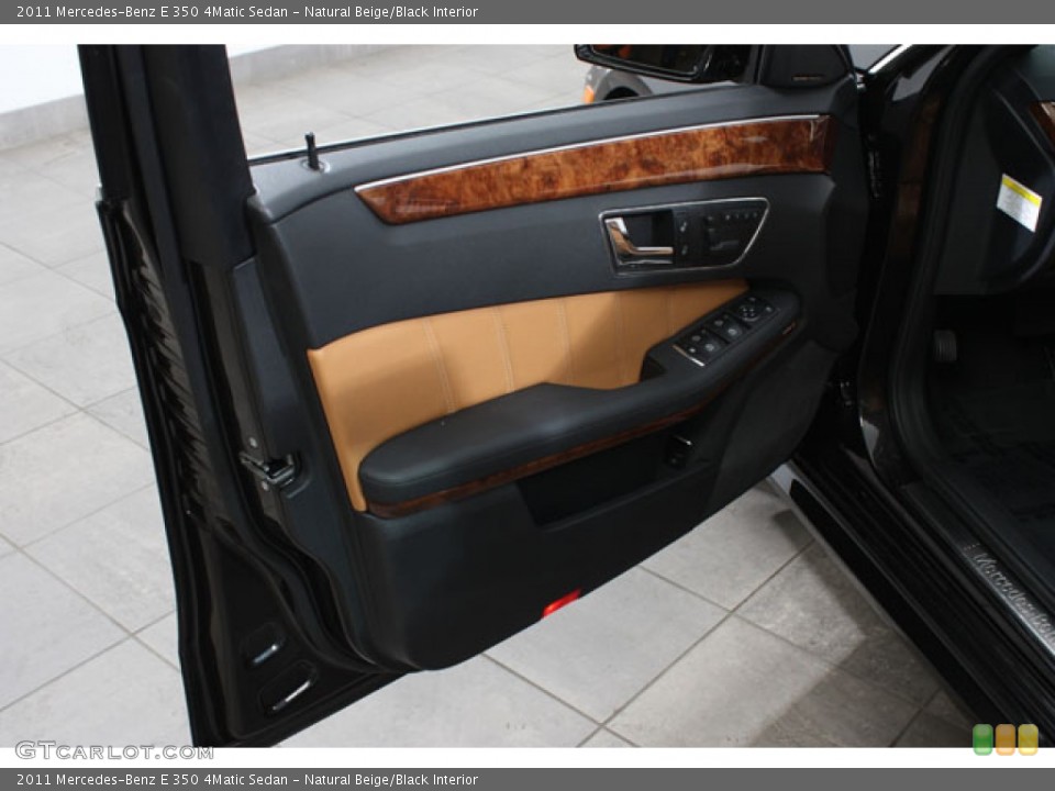 Natural Beige/Black Interior Door Panel for the 2011 Mercedes-Benz E 350 4Matic Sedan #59502036