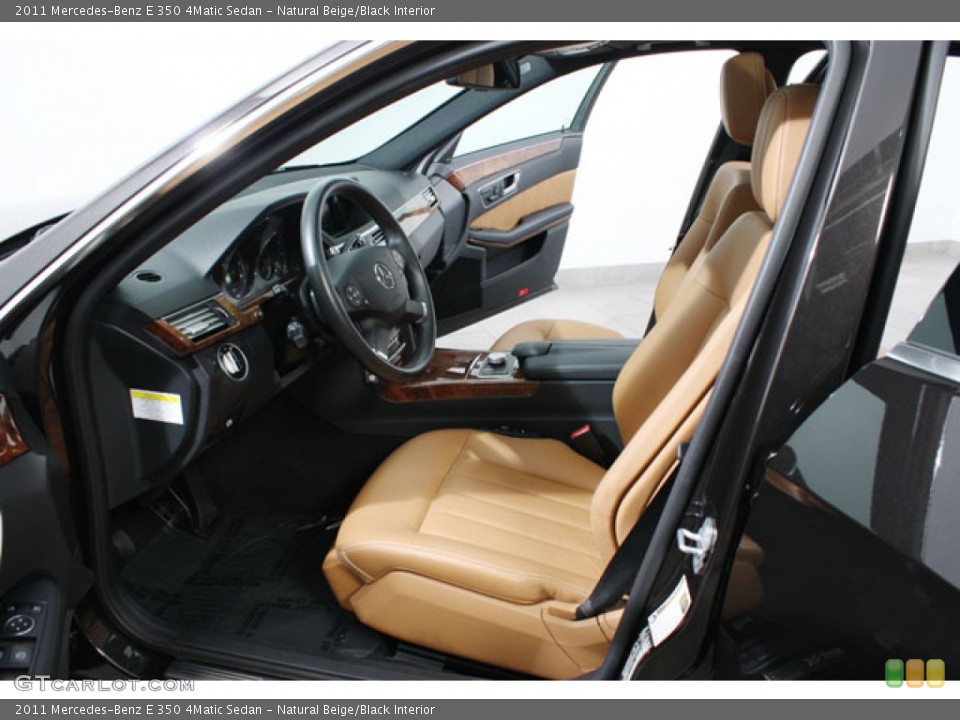 Natural Beige/Black Interior Photo for the 2011 Mercedes-Benz E 350 4Matic Sedan #59502054