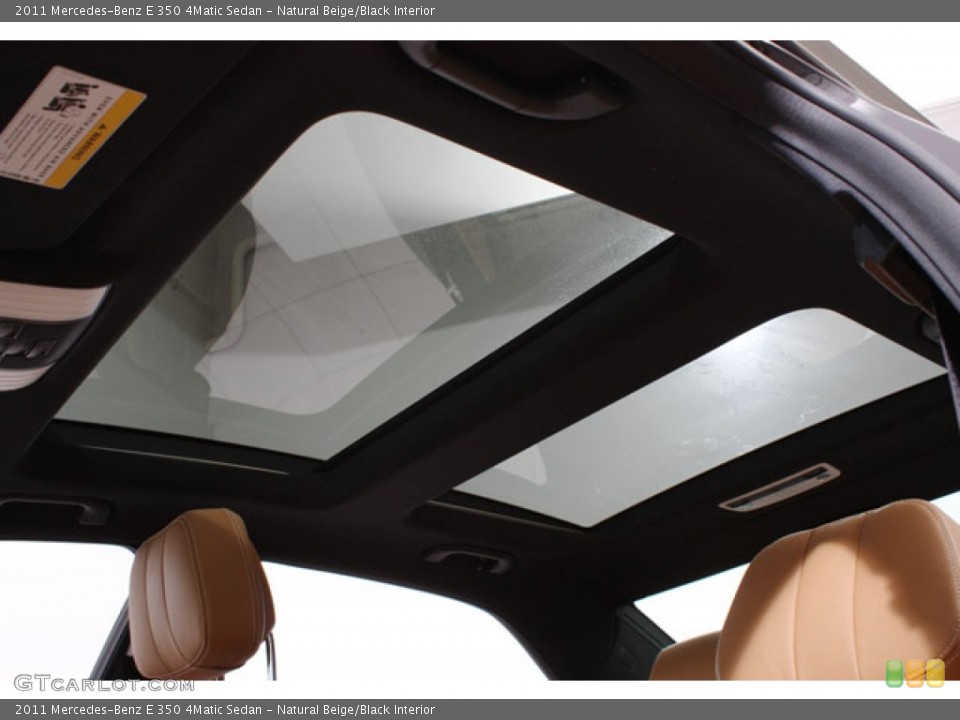 Natural Beige/Black Interior Sunroof for the 2011 Mercedes-Benz E 350 4Matic Sedan #59502105