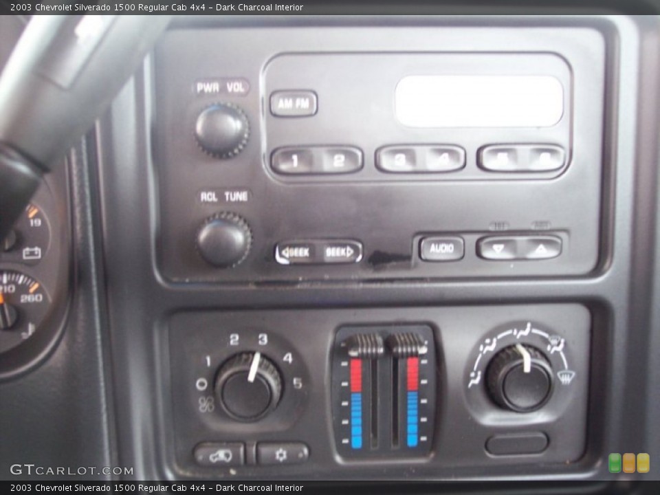 Dark Charcoal Interior Controls for the 2003 Chevrolet Silverado 1500 Regular Cab 4x4 #59508144