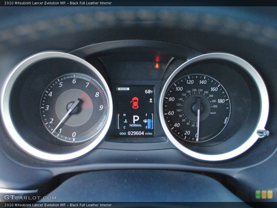 Black Full Leather Interior Gauges for the 2010 Mitsubishi Lancer Evolution MR #59509116