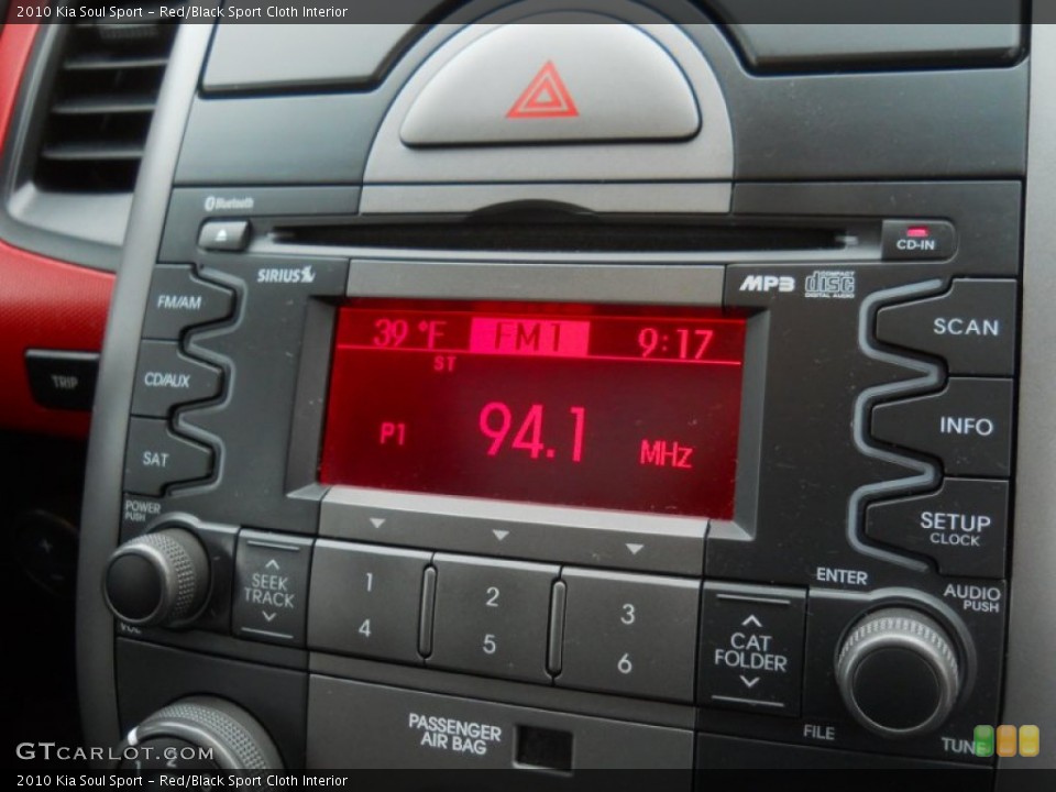 Red/Black Sport Cloth Interior Controls for the 2010 Kia Soul Sport #59510409