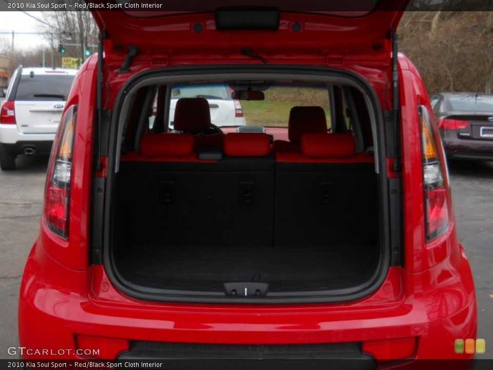 Red/Black Sport Cloth Interior Trunk for the 2010 Kia Soul Sport #59510418