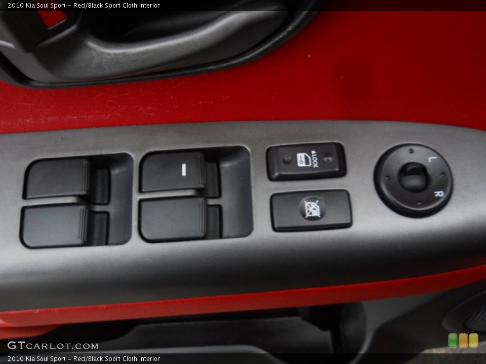 Red/Black Sport Cloth Interior Controls for the 2010 Kia Soul Sport #59510457