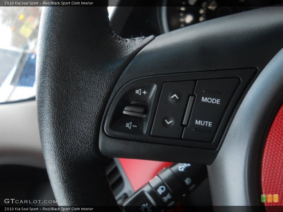 Red/Black Sport Cloth Interior Controls for the 2010 Kia Soul Sport #59510568