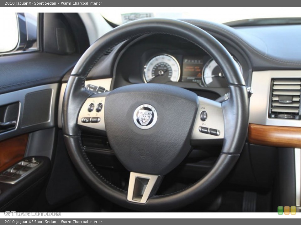 Warm Charcoal Interior Steering Wheel for the 2010 Jaguar XF Sport Sedan #59511354