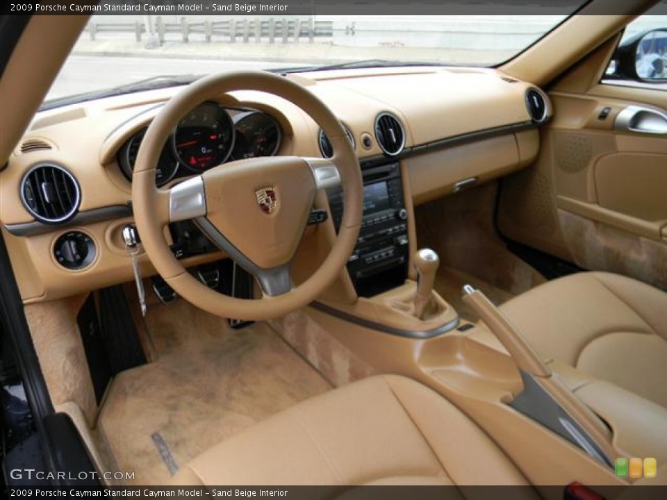 Sand Beige 2009 Porsche Cayman Interiors