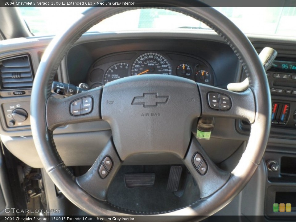 Medium Gray Interior Steering Wheel for the 2004 Chevrolet Silverado 1500 LS Extended Cab #59516430