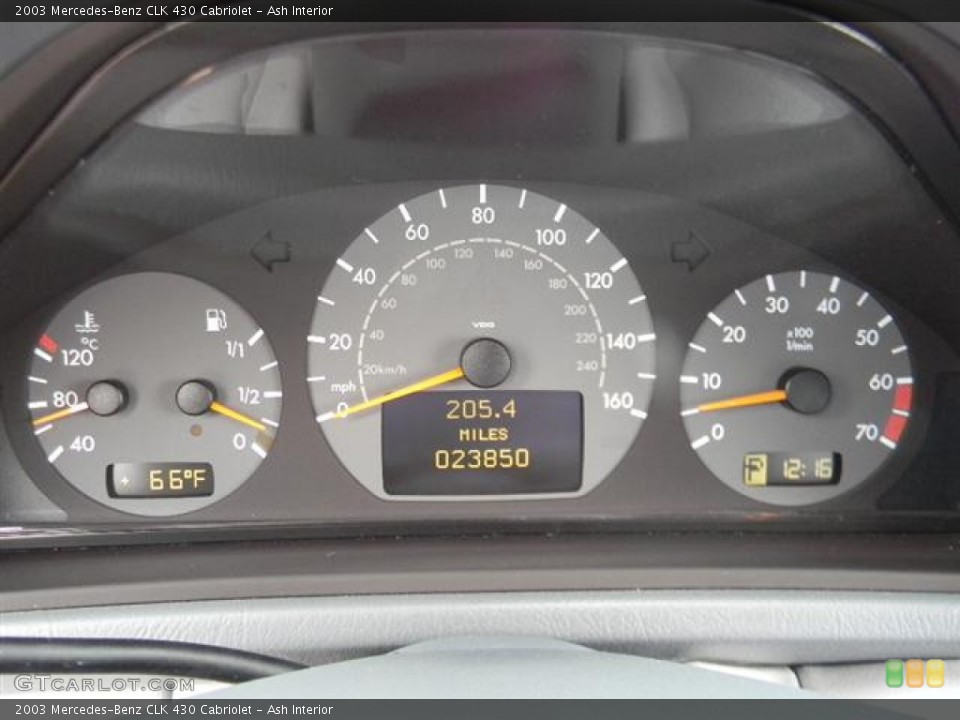 Ash Interior Gauges for the 2003 Mercedes-Benz CLK 430 Cabriolet #59516487