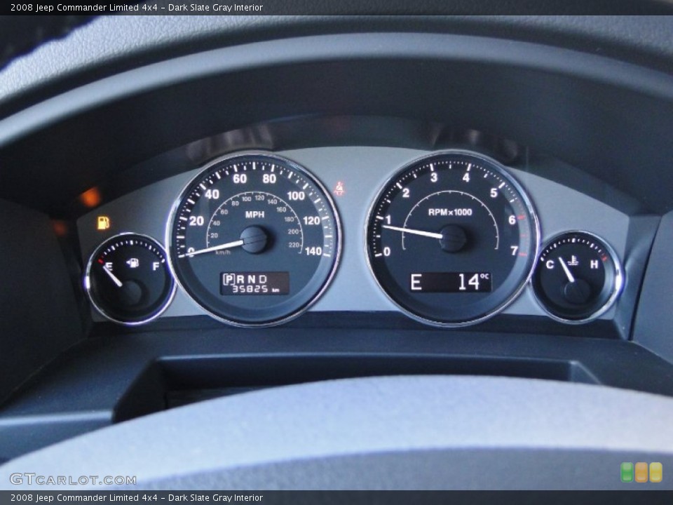 Dark Slate Gray Interior Gauges for the 2008 Jeep Commander Limited 4x4 #59516832