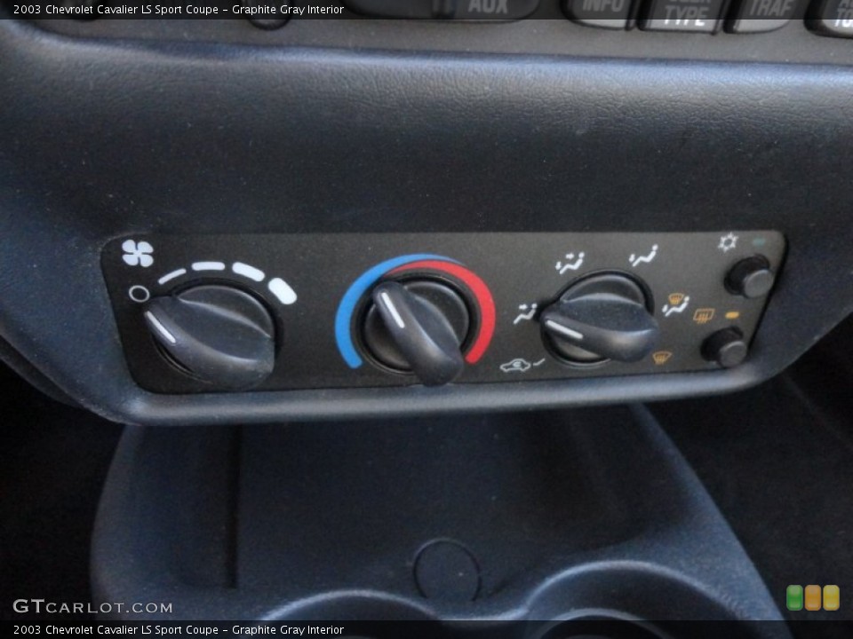 Graphite Gray Interior Controls for the 2003 Chevrolet Cavalier LS Sport Coupe #59517288