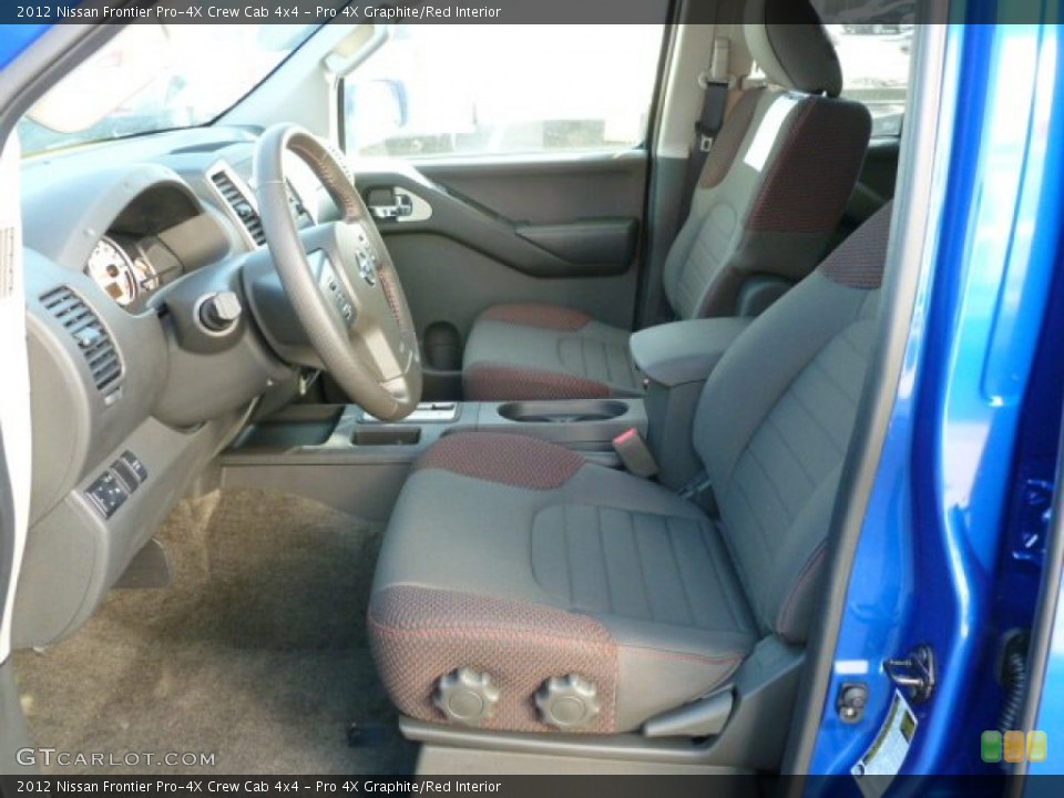 Pro 4X Graphite/Red Interior Photo for the 2012 Nissan Frontier Pro-4X Crew Cab 4x4 #59520048