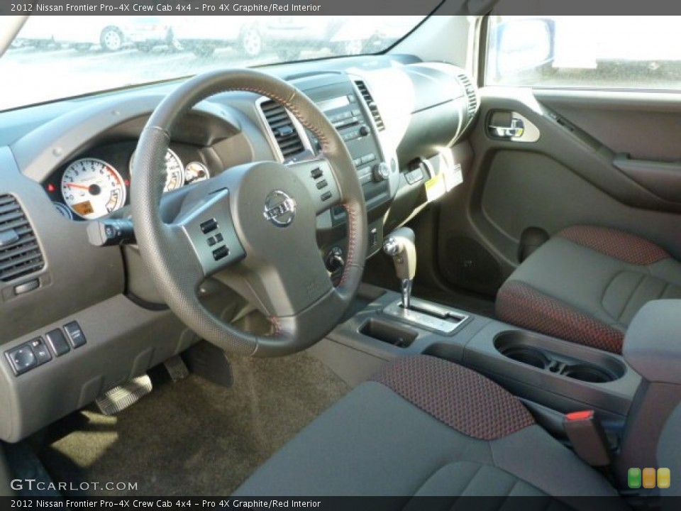 Pro 4X Graphite/Red Interior Photo for the 2012 Nissan Frontier Pro-4X Crew Cab 4x4 #59520057