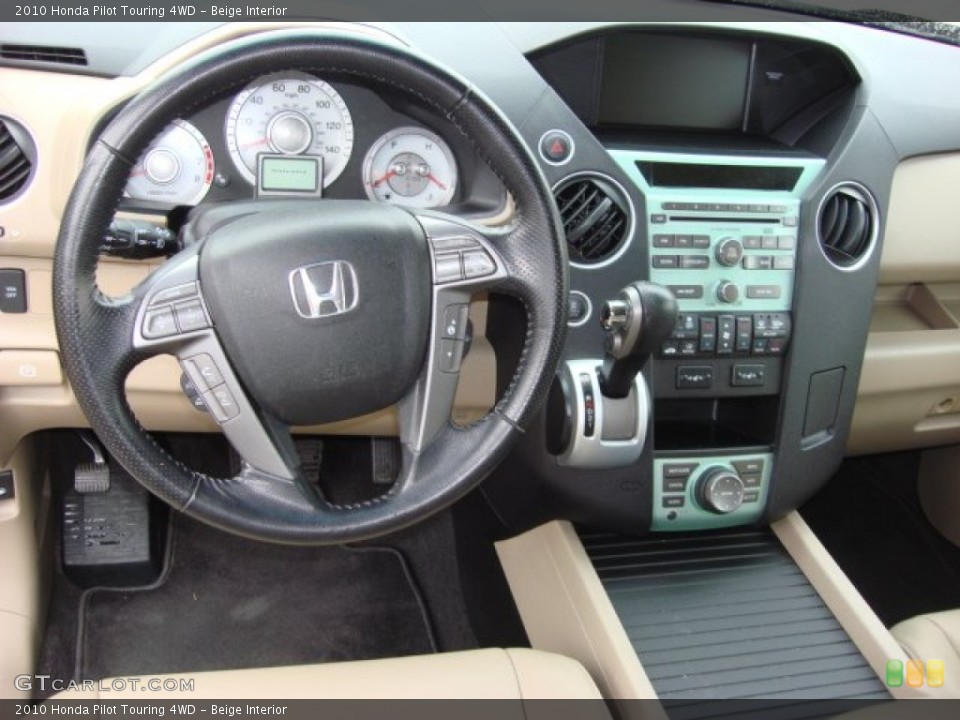Beige Interior Dashboard for the 2010 Honda Pilot Touring 4WD #59527342