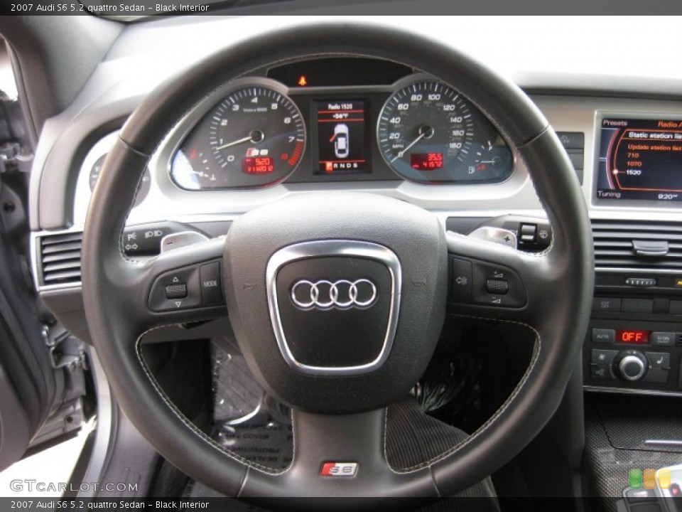 Black Interior Steering Wheel for the 2007 Audi S6 5.2 quattro Sedan #59527894