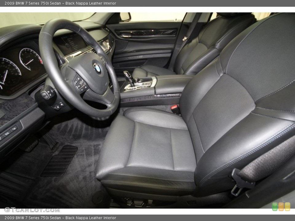Black Nappa Leather Interior Photo for the 2009 BMW 7 Series 750i Sedan #59530554